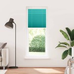 vidaXL Jaluză plisată verde petrol 70x200 cm Lățime țesătură 69,4 cm