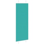 vidaXL Jaluză plisată verde petrol 70x200 cm Lățime țesătură 69,4 cm