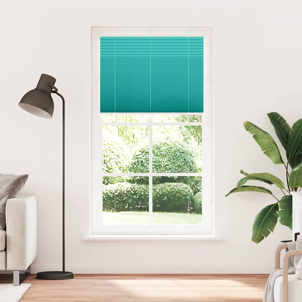 vidaXL Jaluzea plisată verde petrol 110x200 cm Lățime țesătură 109,4 cm