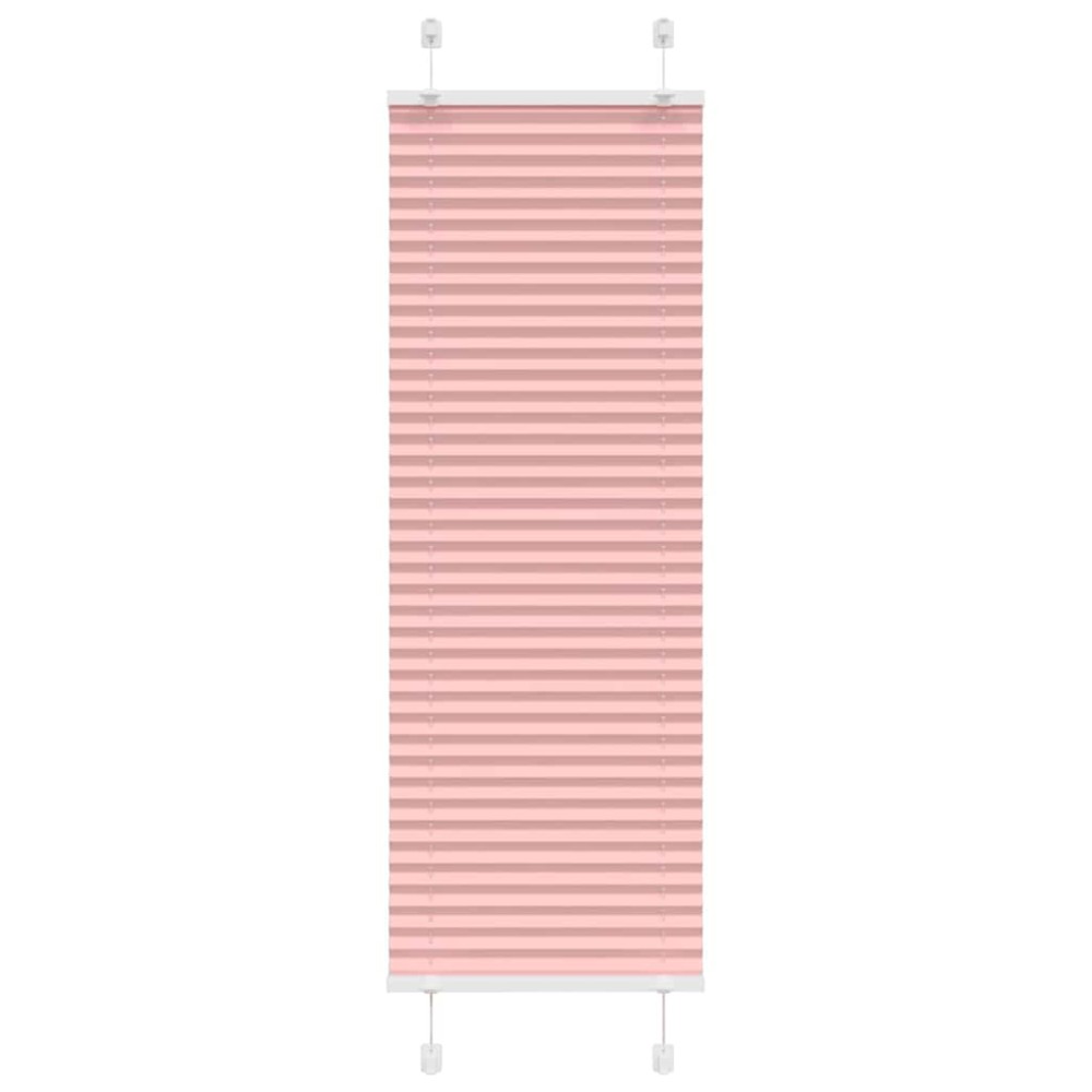 vidaXL Jaluză plisată roz 45x100 cm Lățime țesătură 44,4cm poliester