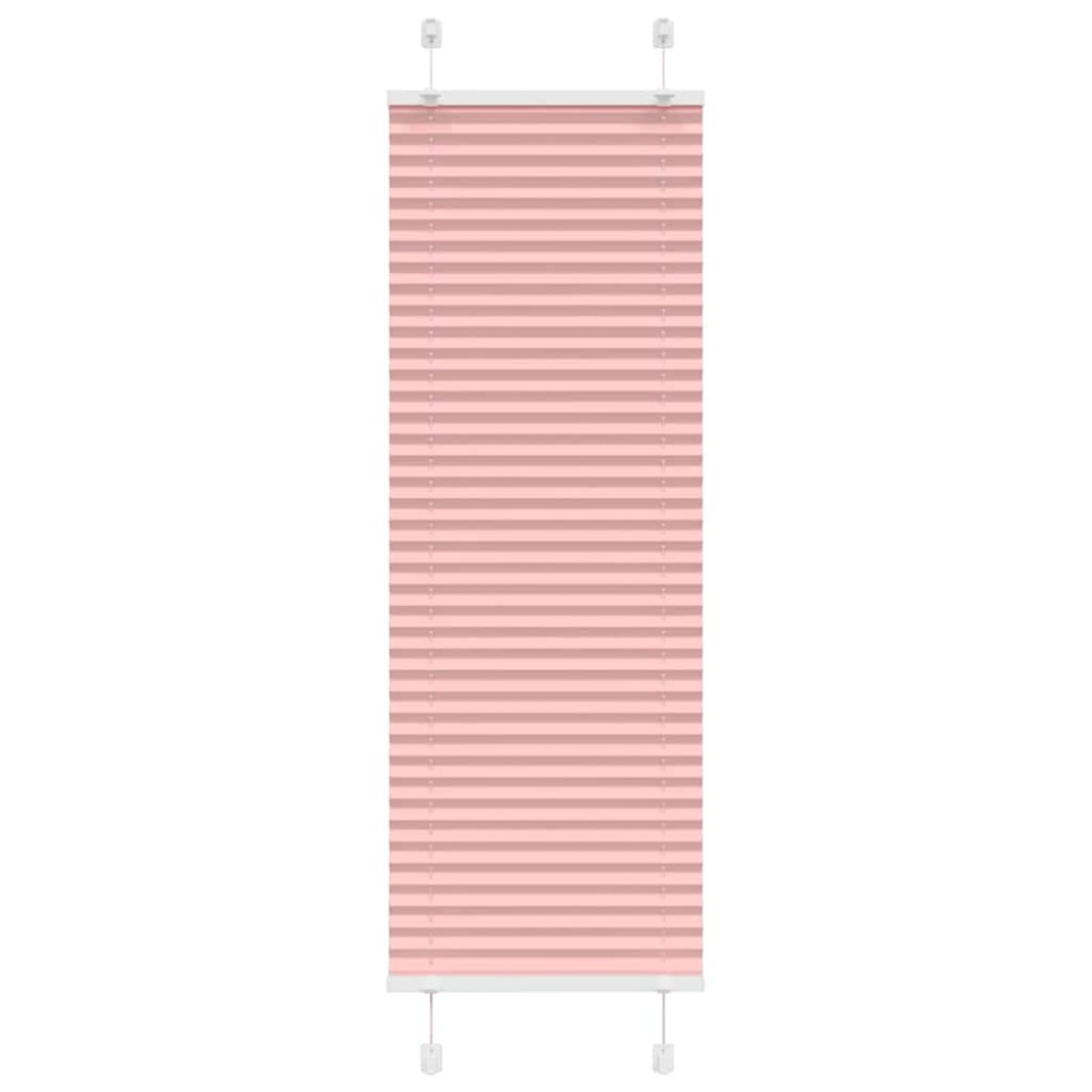 vidaXL Jaluzea plisată roz 50x100 cm Lățime țesătură 49,4cm poliester