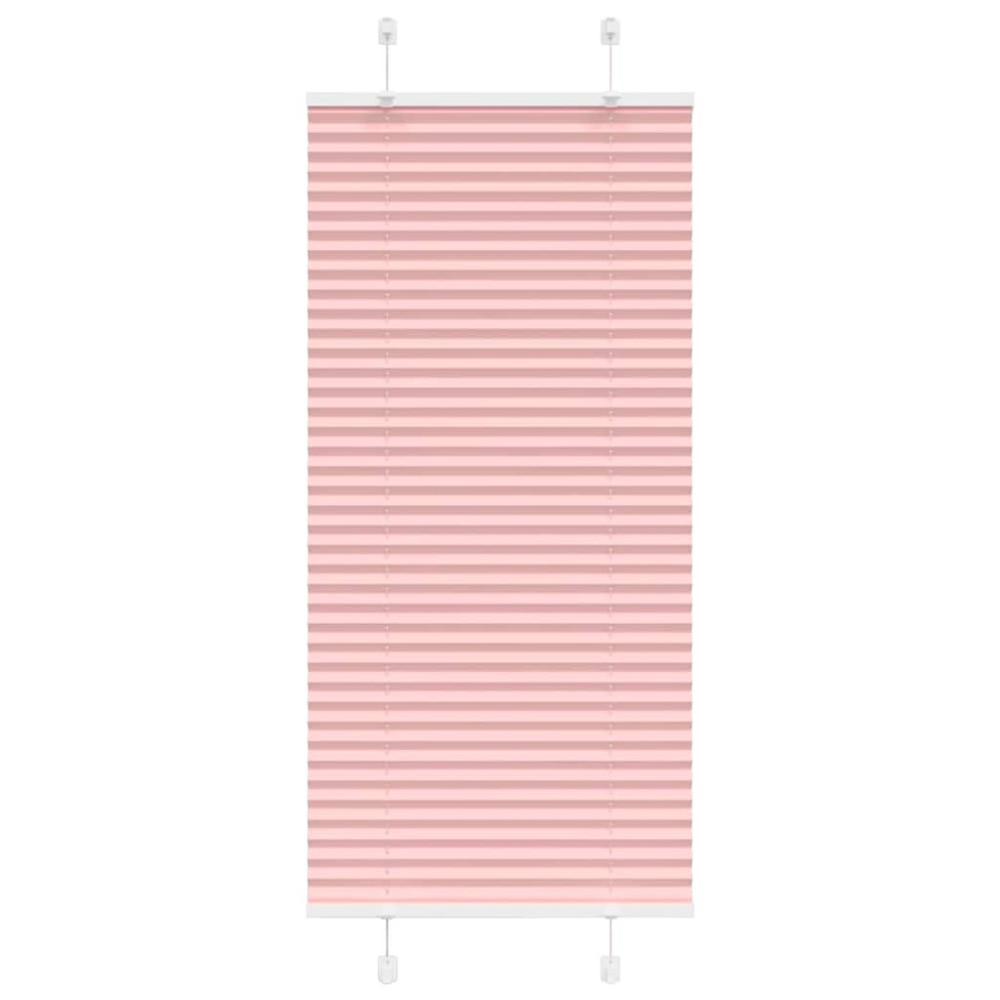 vidaXL Jaluzea plisată roz 60x100 cm Lățime țesătură 59,4cm poliester