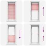 vidaXL Jaluzea plisată roz 60x100 cm Lățime țesătură 59,4cm poliester vidaXL Jaluzea plisată roz 60x100 cm Lățime țesătură 59,4cm poliester