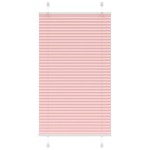 vidaXL Jaluză plisată roz 80x100cm Lățime țesătură 79,4 cm poliester