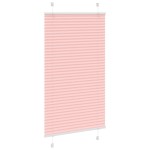 vidaXL Jaluză plisată roz 80x100cm Lățime țesătură 79,4 cm poliester