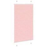 vidaXL Jaluză plisată roz 80x100cm Lățime țesătură 79,4 cm poliester