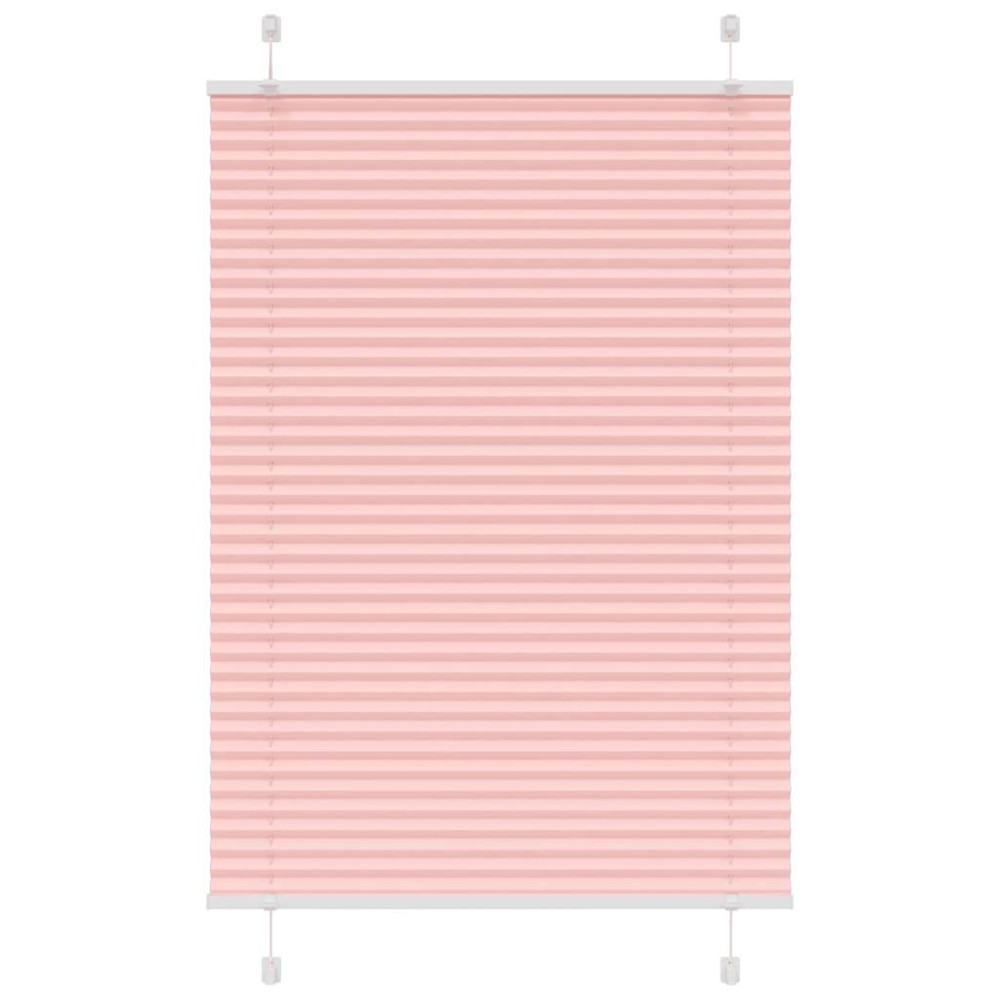 vidaXL Jaluzea plisată roz 100x100cm Lățime țesătură 99,4cm poliester