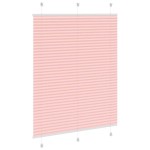 vidaXL Jaluzea plisată roz 105x100 cm Lățime țesătură 104,4 cm