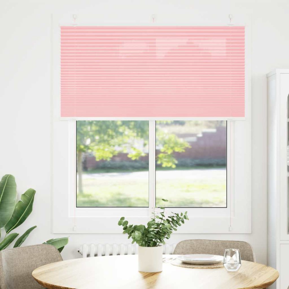 vidaXL Jaluzea plisată roz 115x100 cm Lățime țesătură 114,4 cm