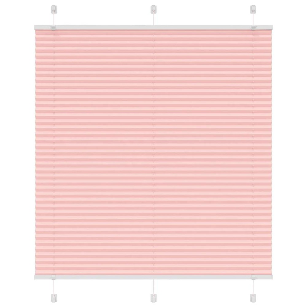 vidaXL Jaluzea plisată roz 115x100 cm Lățime țesătură 114,4 cm