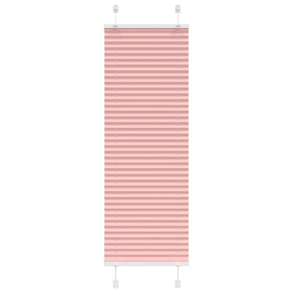 vidaXL Jaluză plisată roz 50x150 cm Lățime țesătură 49,4cm poliester
