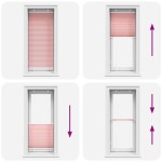 vidaXL Jaluzea plisată roz 60x150 cm Lățime țesătură 59,4cm poliester vidaXL Jaluzea plisată roz 60x150 cm Lățime țesătură 59,4cm poliester
