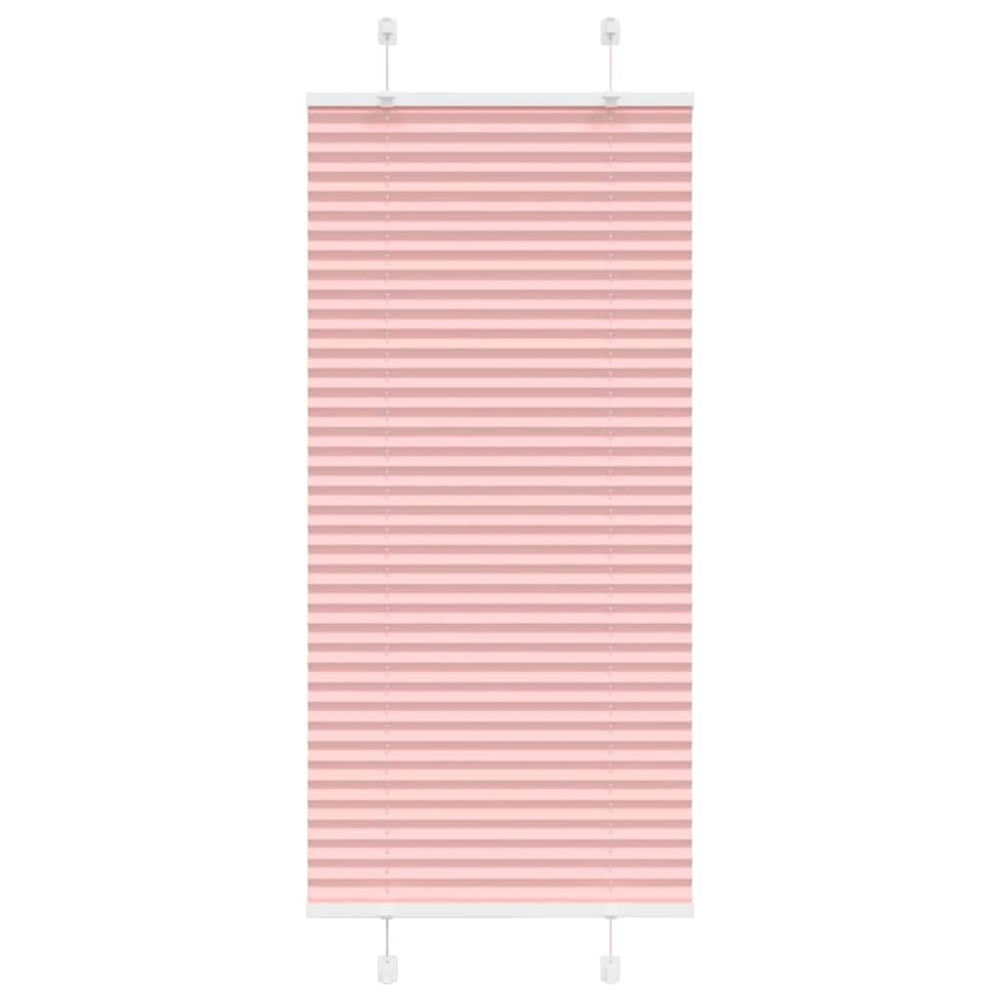 vidaXL Jaluzea plisată roz 65x150 cm Lățime țesătură 64,4cm poliester