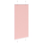 vidaXL Jaluzea plisată roz 65x150 cm Lățime țesătură 64,4cm poliester vidaXL Jaluzea plisată roz 65x150 cm Lățime țesătură 64,4cm poliester