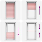 vidaXL Jaluzea plisată roz 70x150 cm Lățime țesătură 69,4cm poliester vidaXL Jaluzea plisată roz 70x150 cm Lățime țesătură 69,4cm poliester