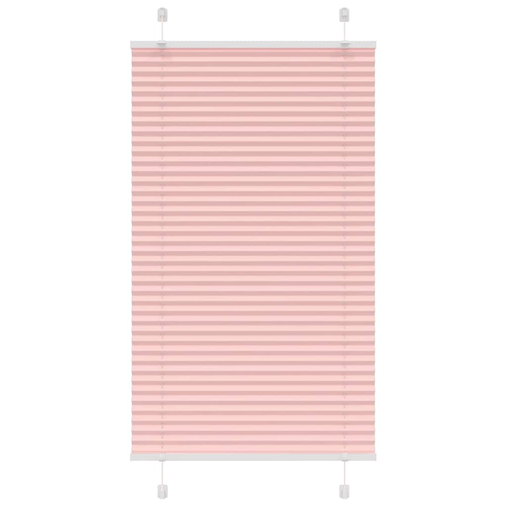 vidaXL Jaluză plisată roz 80x150 cm Lățime țesătură 79,4cm poliester