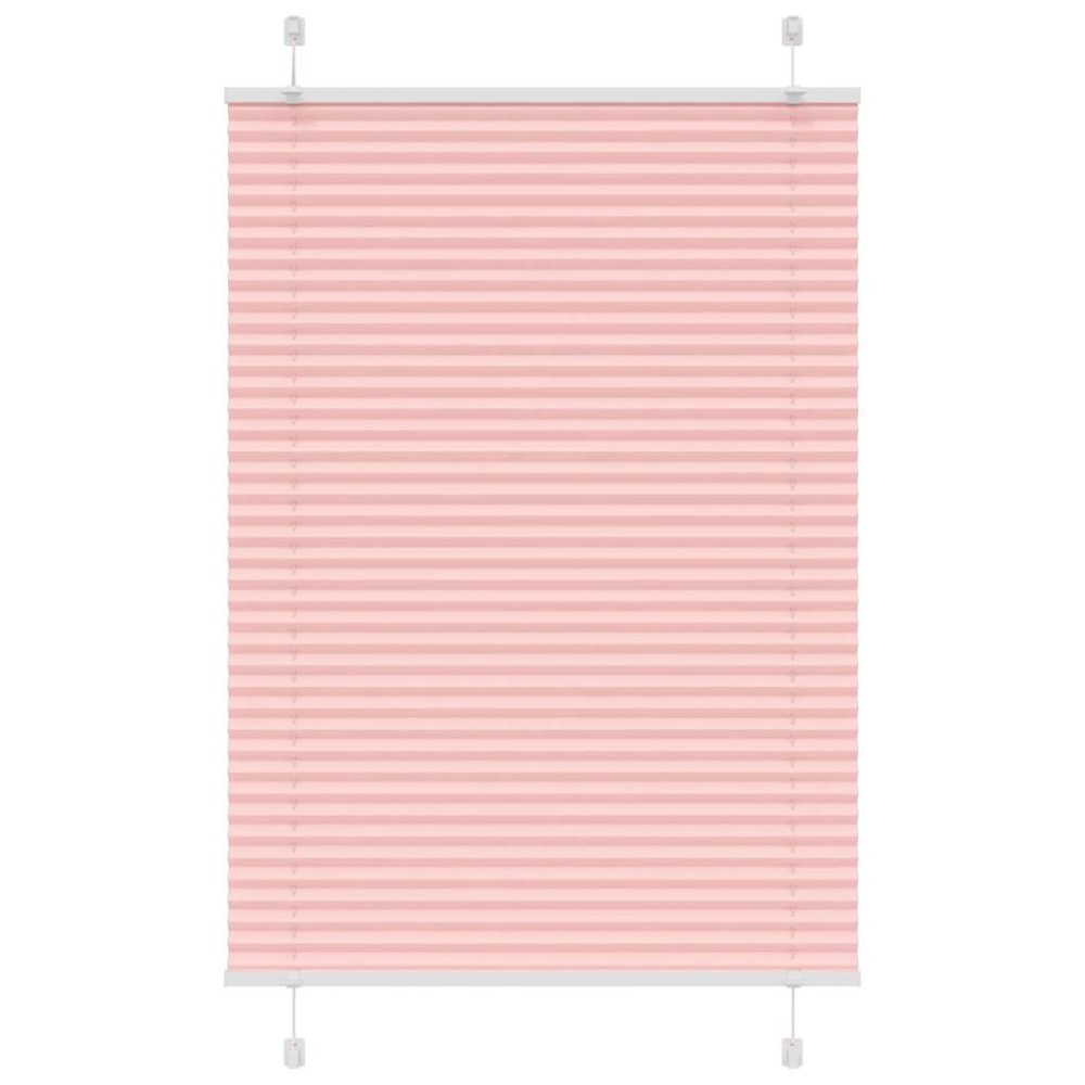 vidaXL Jaluzea plisată roz 90x150 cm Lățime țesătură 89,4cm poliester