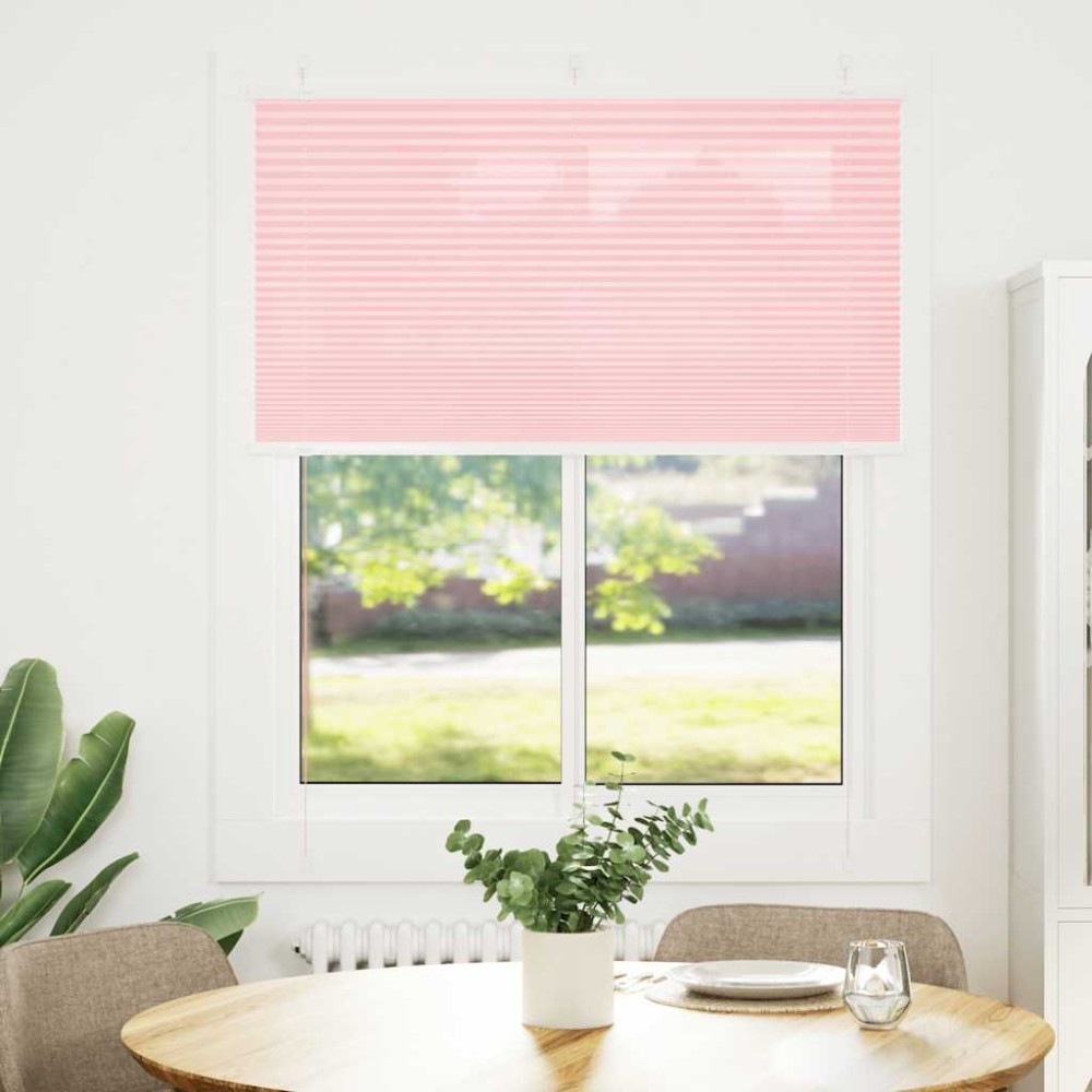 vidaXL Jaluzea plisată roz 105x150 cm Lățime țesătură 104,4 cm