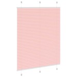 vidaXL Jaluzea plisată roz 105x150 cm Lățime țesătură 104,4 cm