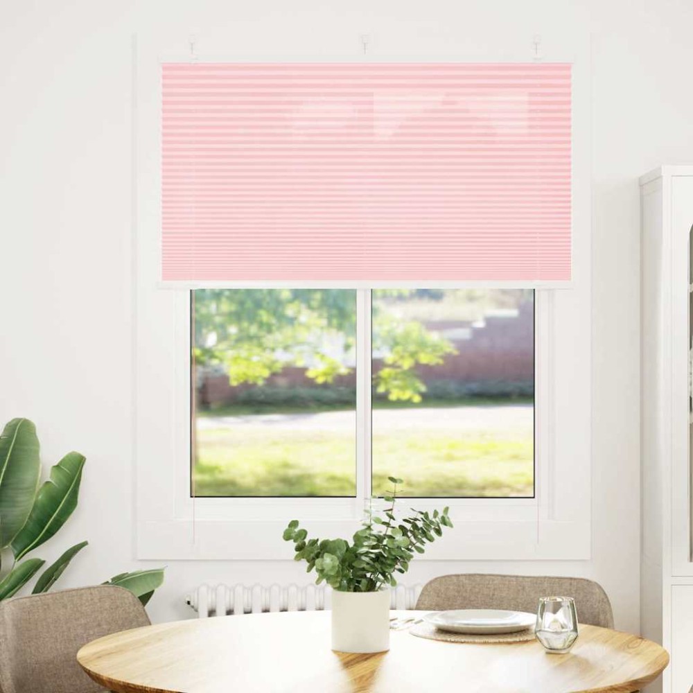vidaXL Jaluză plisată roz 110x150 cm Lățime țesătură 109,4 cm