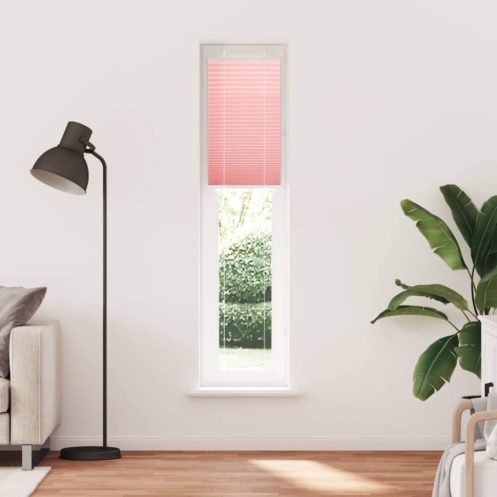 vidaXL Jaluzea plisată roz 45x200 cm Lățime țesătură 44,4cm poliester