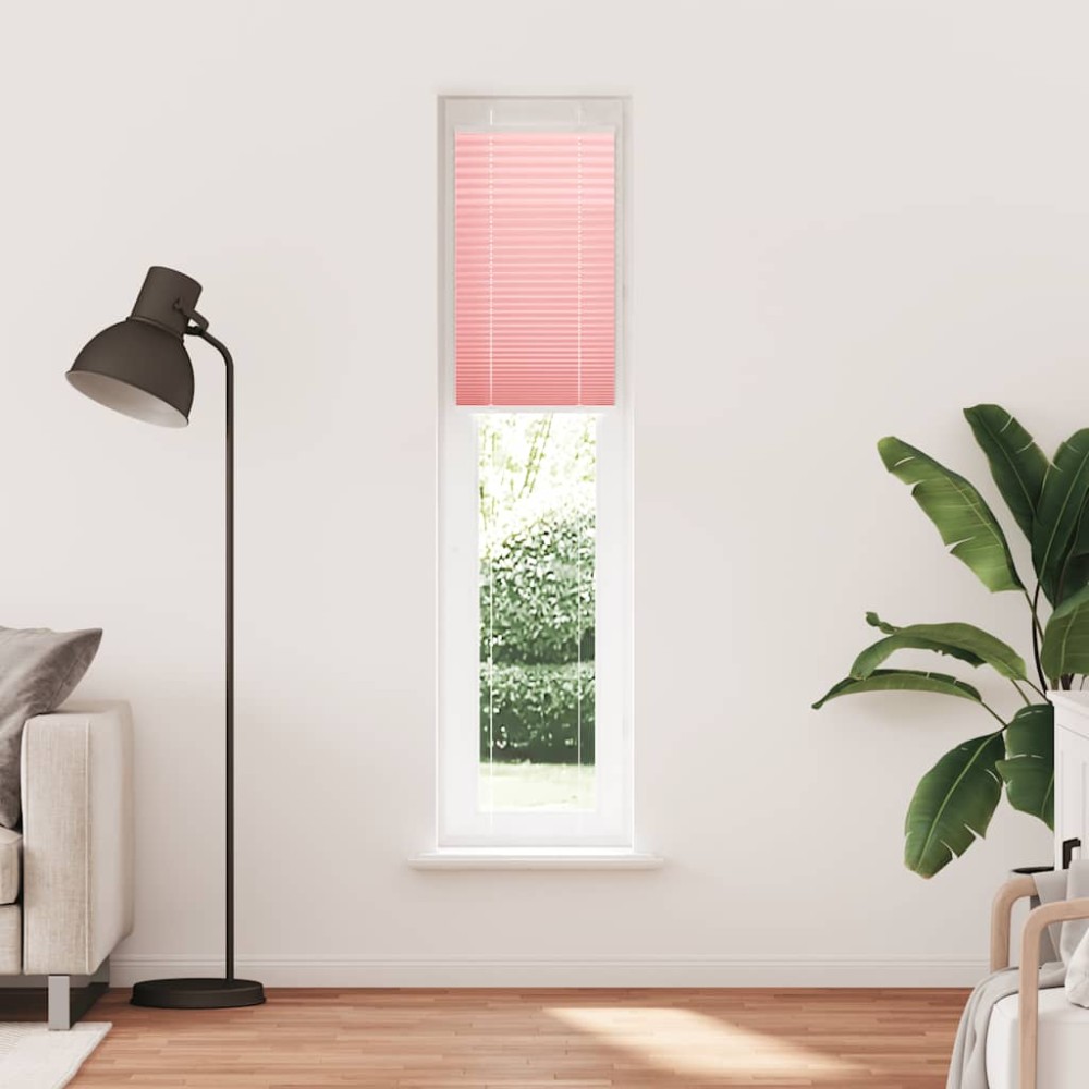 vidaXL Jaluzea plisată roz 50x200 cm Lățime țesătură 49,4cm poliester