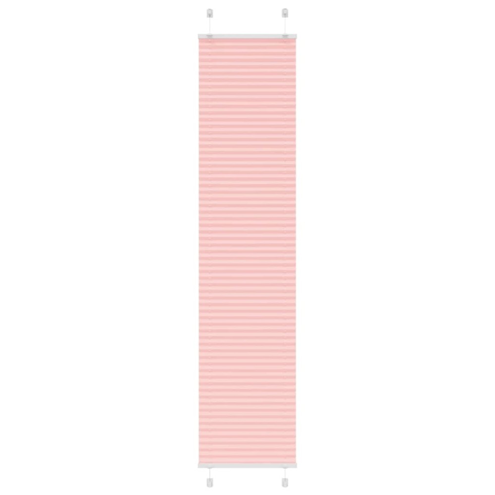 vidaXL Jaluzea plisată roz 50x200 cm Lățime țesătură 49,4cm poliester