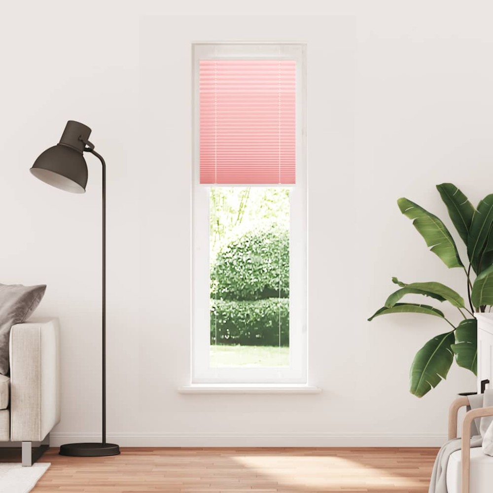 vidaXL Jaluză plisată roz 60x200 cm Lățime țesătură 59,4cm poliester