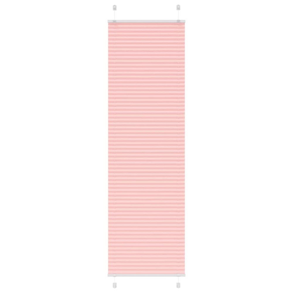 vidaXL Jaluză plisată roz 60x200 cm Lățime țesătură 59,4cm poliester