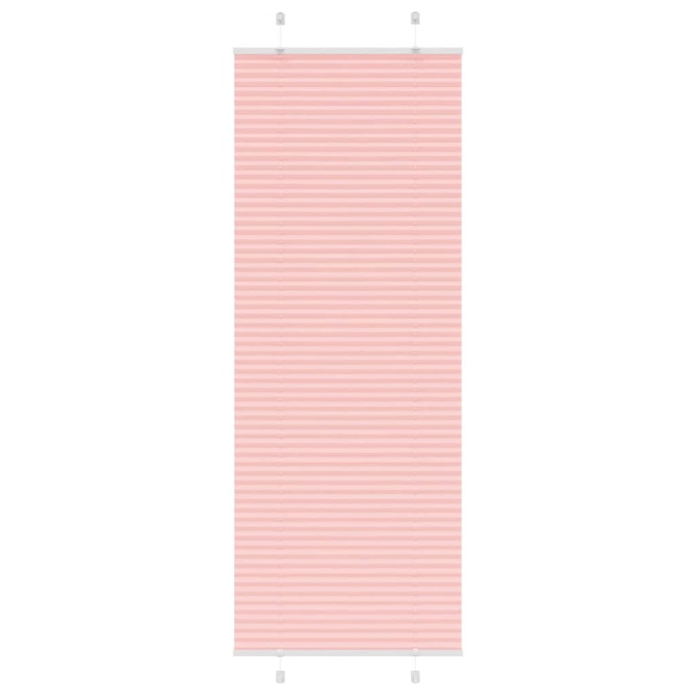 vidaXL Jaluzea plisată roz 70x200 cm Lățime țesătură 69,4cm poliester