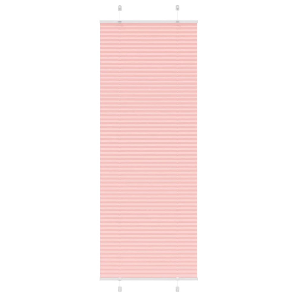 vidaXL Jaluzea plisată roz 75x200 cm Lățime țesătură 74,4cm poliester
