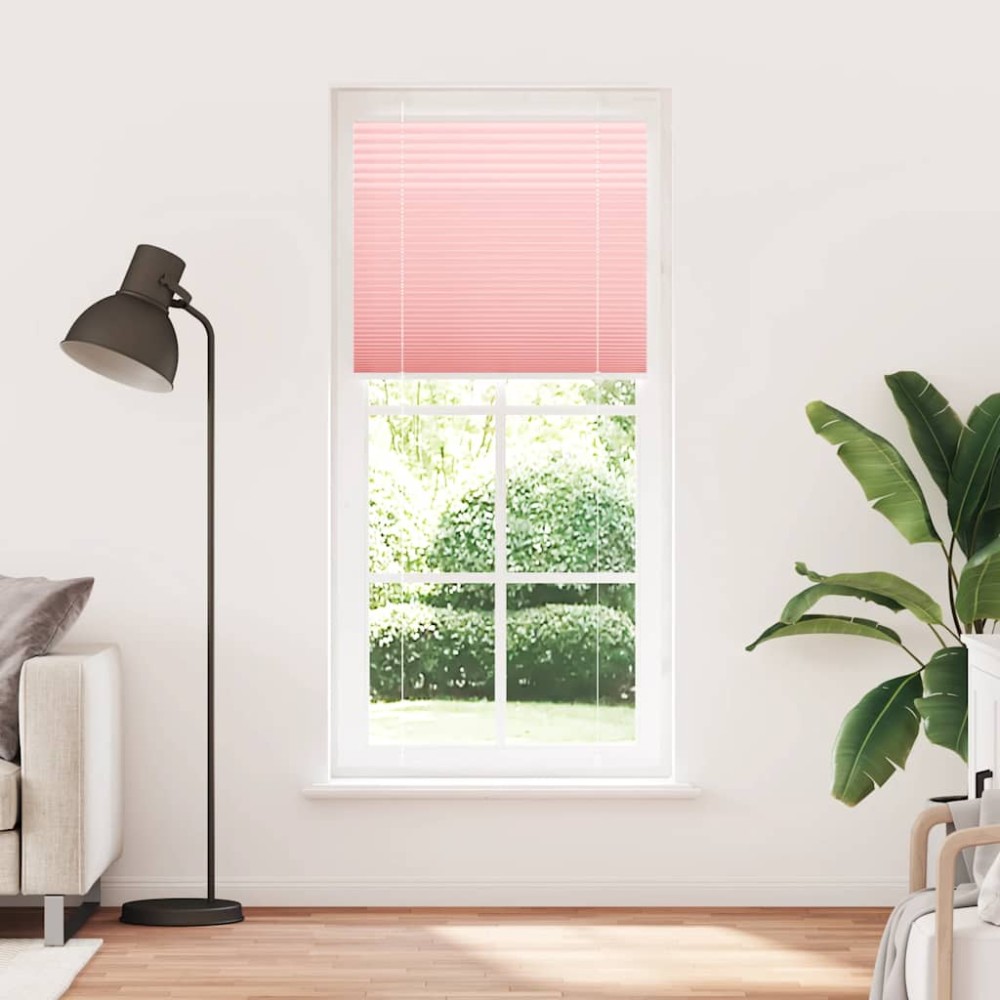 vidaXL Jaluzea plisată roz 100x200cm Lățime țesătură 99,4cm poliester