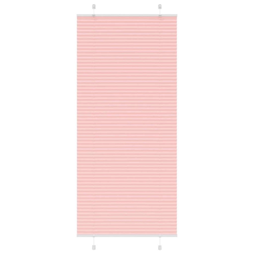 vidaXL Jaluzea plisată roz 100x200cm Lățime țesătură 99,4cm poliester
