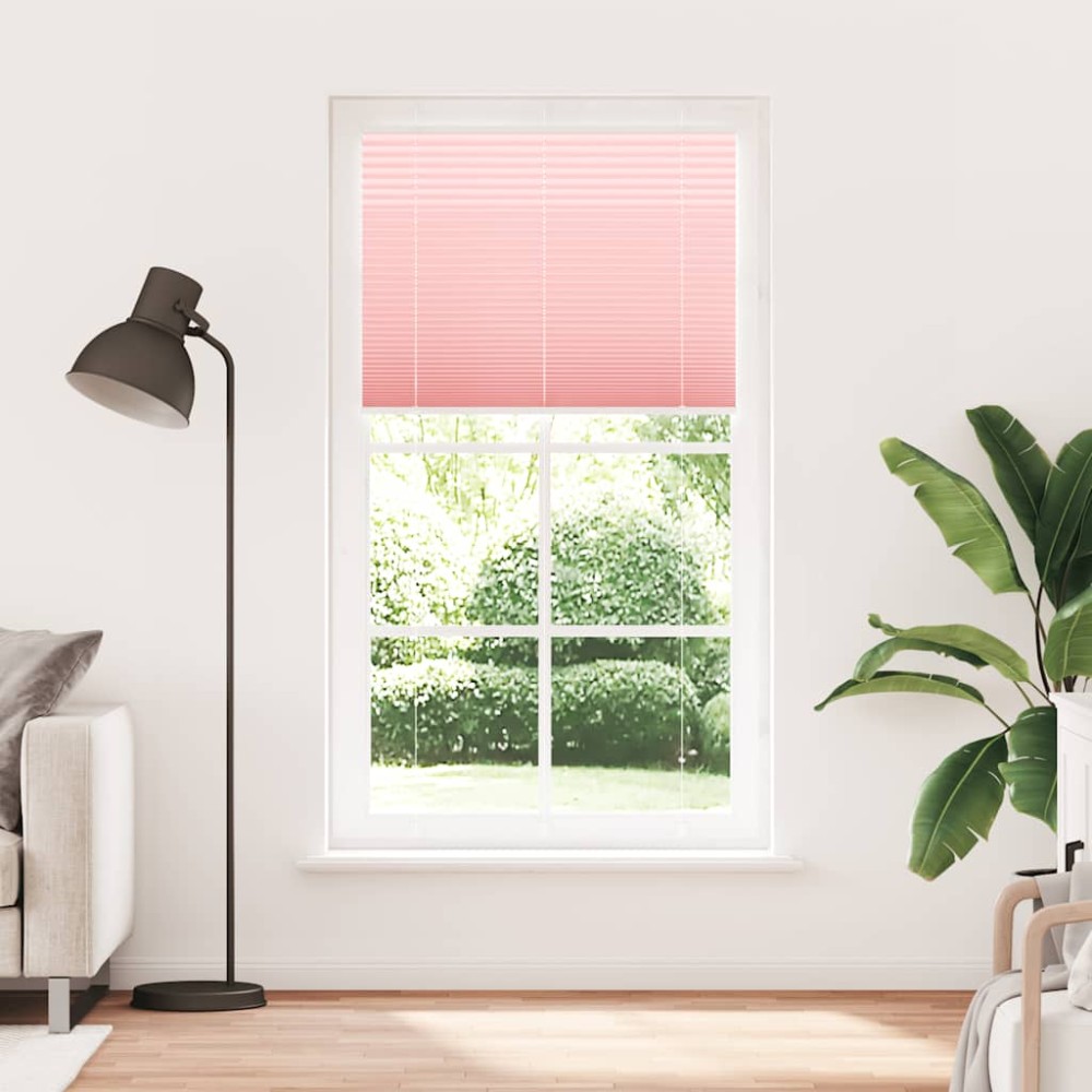vidaXL Jaluzea plisată roz 105x200 cm Lățime țesătură 104,4 cm