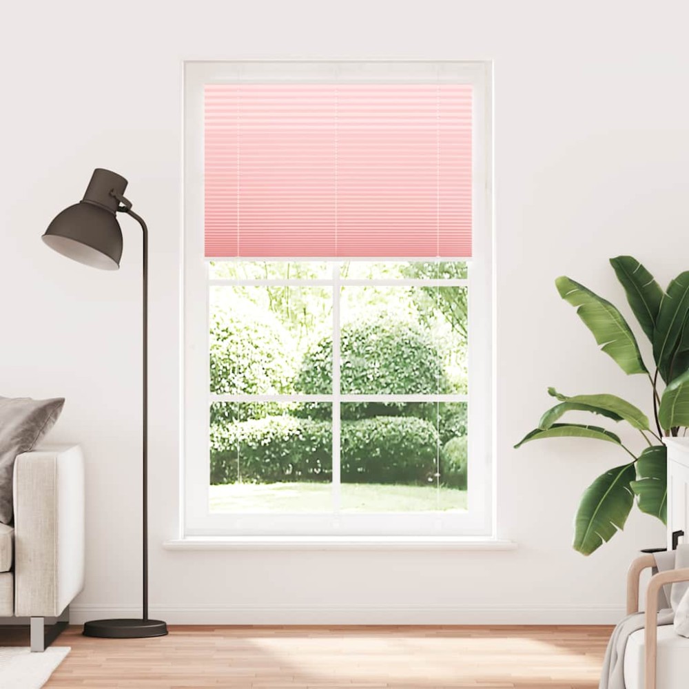vidaXL Jaluzea plisată roz 115x200 cm Lățime țesătură 114,4 cm