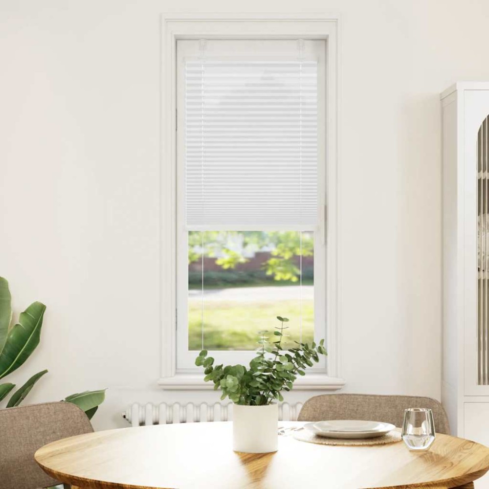 vidaXL Jaluzea plisată alb 45x100 cm Lățime țesătură 44,4cm poliester