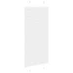 vidaXL Jaluzea plisată alb 55x100 cm Lățime țesătură 54,4cm poliester