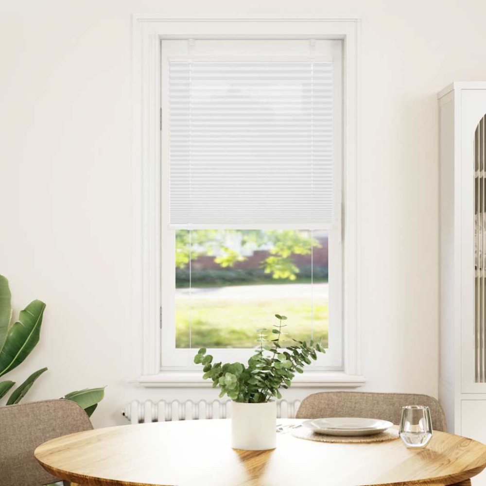 vidaXL Jaluzea plisată alb 60x100 cm Lățime țesătură 59,4cm poliester