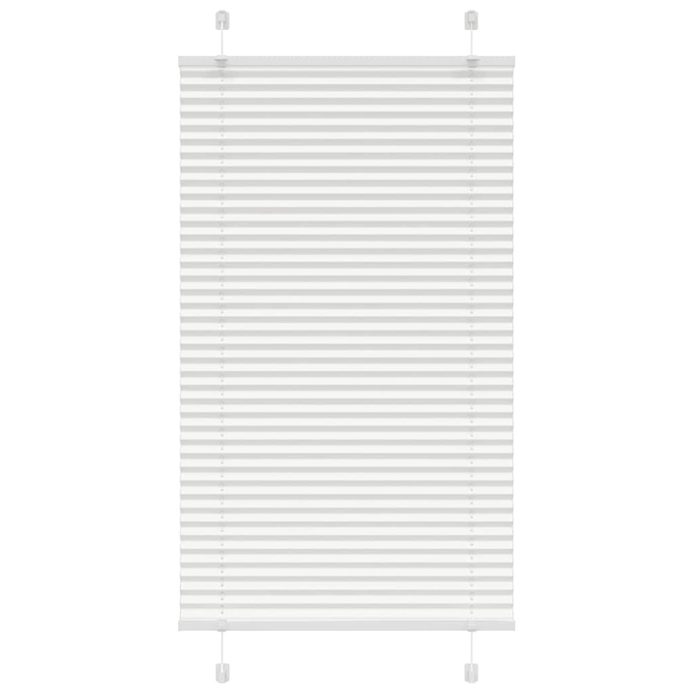 vidaXL Jaluzea plisată alb 75x100cm Lățime țesătură 74,4 cm poliester