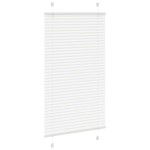 vidaXL Jaluzea plisată alb 80x100cm Lățime țesătură 79,4 cm poliester