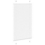 vidaXL Jaluzea plisată alb 80x100cm Lățime țesătură 79,4 cm poliester