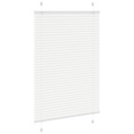 vidaXL Jaluzea plisată alb 85x100cm Lățime țesătură 84,4 cm poliester