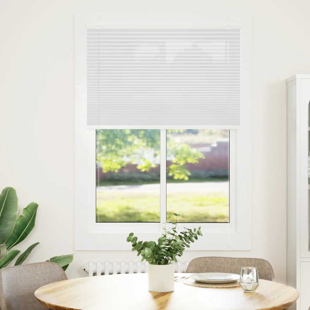 vidaXL Jaluzea plisată alb 90x100cm Lățime țesătură 89,4 cm poliester