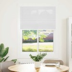 vidaXL Jaluzea plisată alb 95x100 cm Lățime țesătură 94,4cm poliester