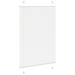 vidaXL Jaluzea plisată alb 95x100 cm Lățime țesătură 94,4cm poliester