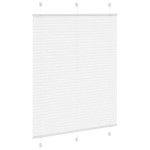 vidaXL Jaluzea plisată alb 105x100 cm Lățime țesătură 104,4 cm