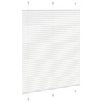 vidaXL Jaluzea plisată alb 105x100 cm Lățime țesătură 104,4 cm