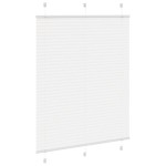vidaXL Jaluzea plisată alb 110x100 cm Lățime țesătură 109,4 cm