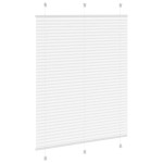 vidaXL Jaluzea plisată alb 110x100 cm Lățime țesătură 109,4 cm