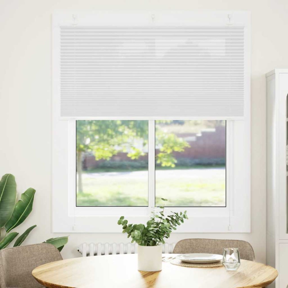 vidaXL Jaluzea plisată alb 120x100 cm Lățime țesătură 119,4 cm